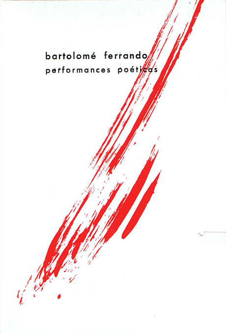Portada Performance Poéticas Bartolomé Ferrando